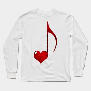 Red musical note Long Sleeve T-Shirt